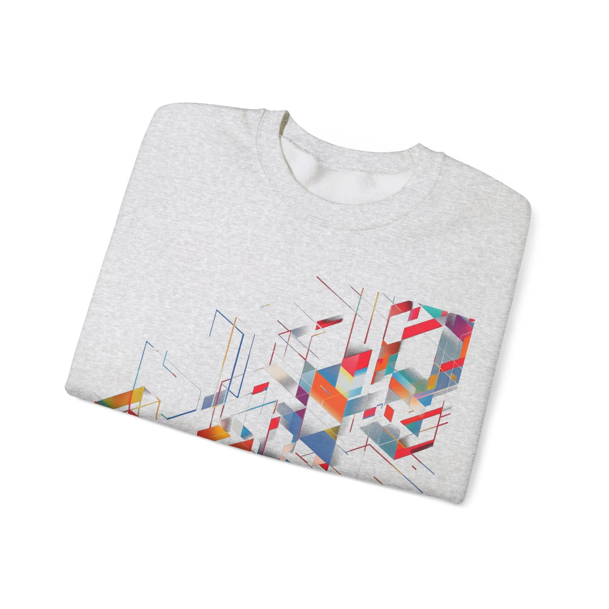 Abstract Geometric Hue Graphic Sweatshirt