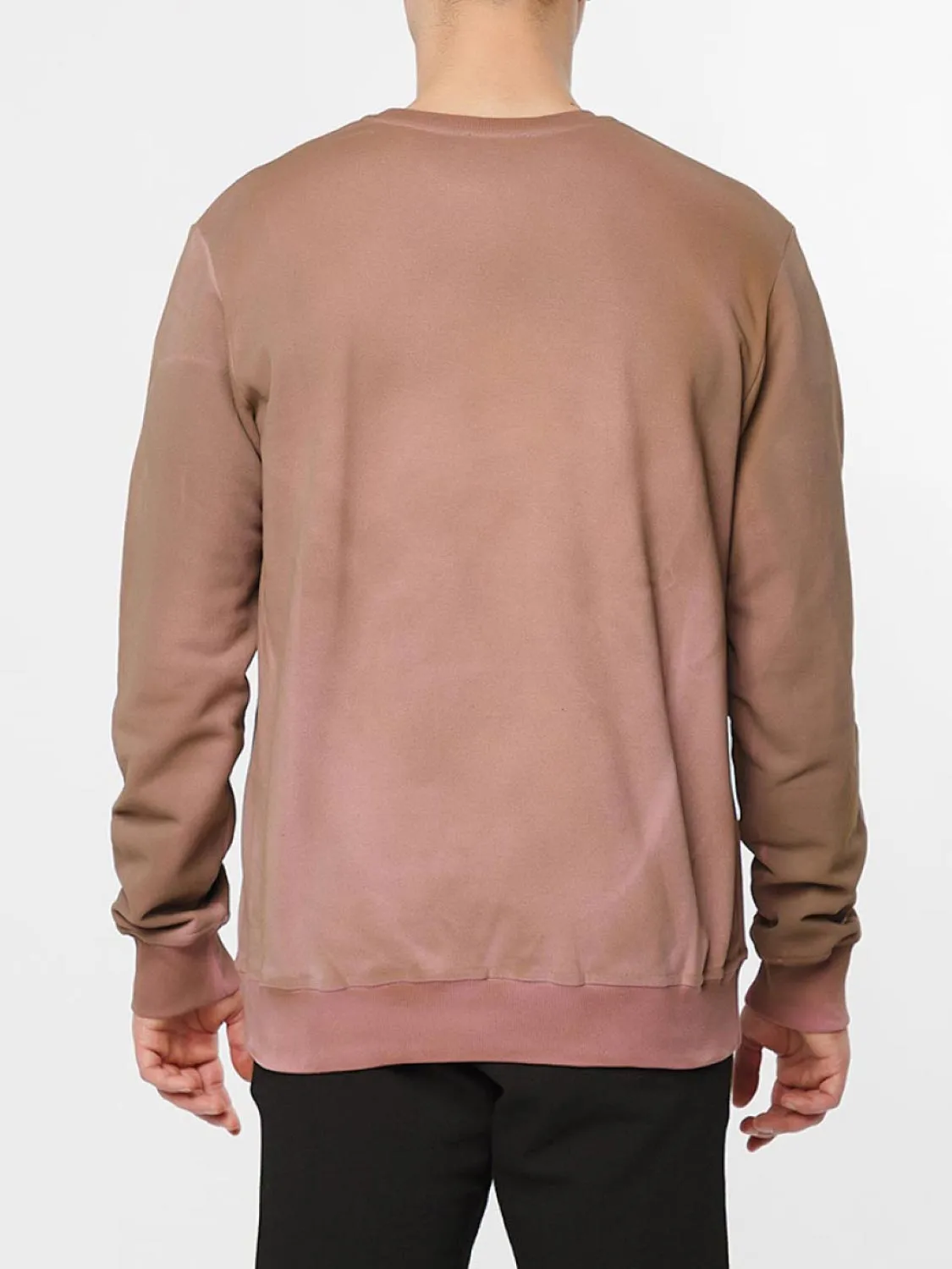 Acid Dye Organic Cotton Crew Neck Sweatshirt Dusty Pink