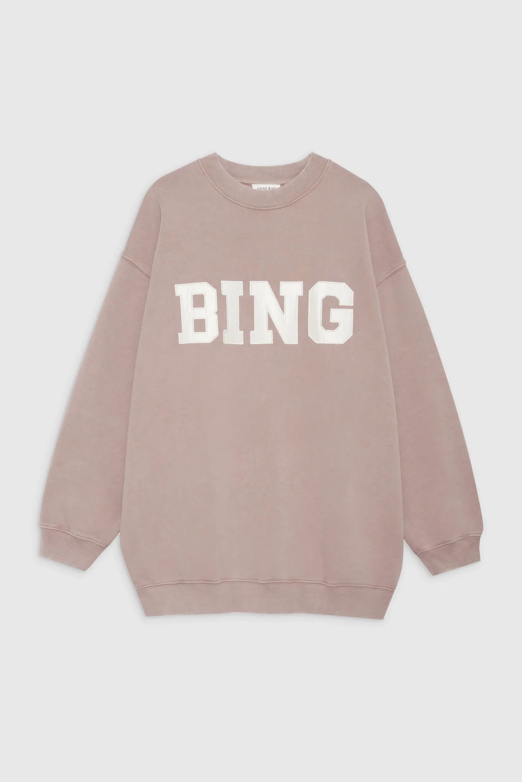 Anine Bing - Tyler Sweatshirt Satin Bing in Washed Iron