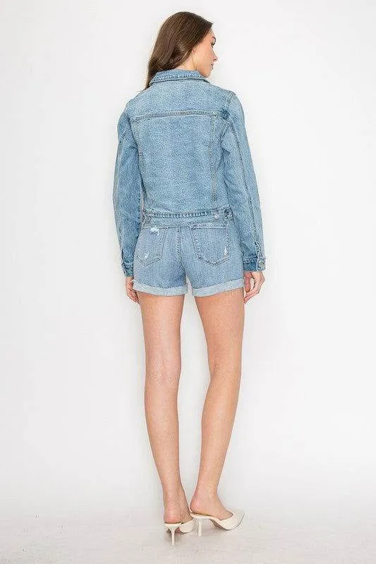 Artemis Vintage Embellished Classic Denim Jacket