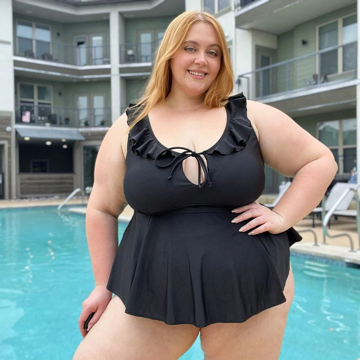 Beam Me Up Tankini Top - Black