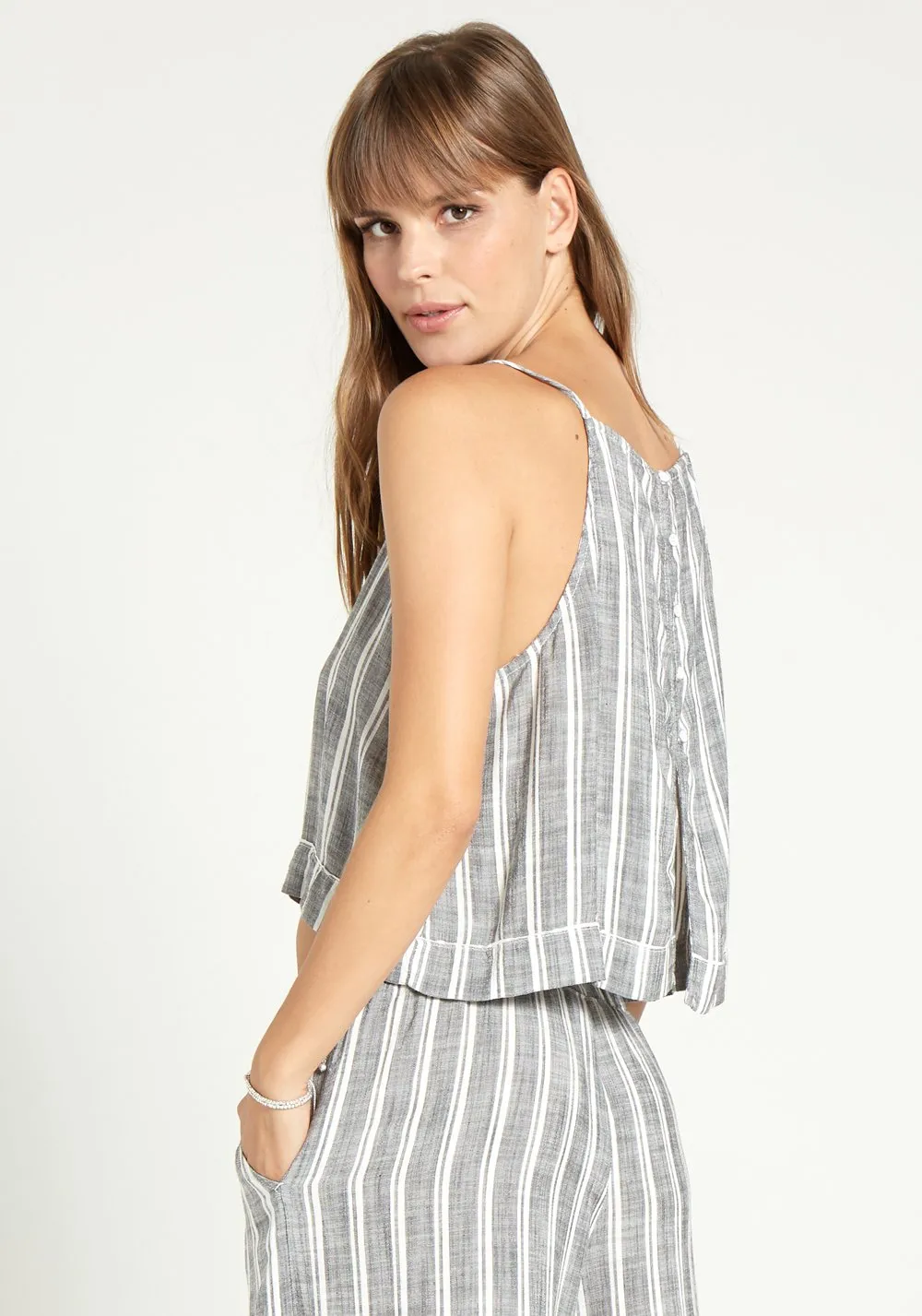 BELLA DAHL - Button Back Cami in White