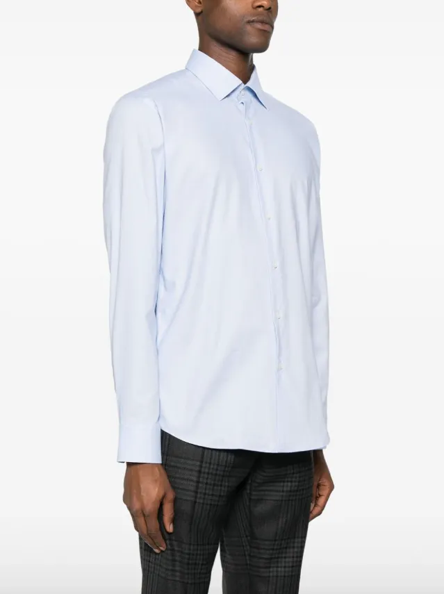 BOSS regular-fit shirt in easy-iron oxford stretch cotton