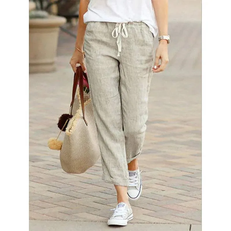 Casual Ladies Linen Pants