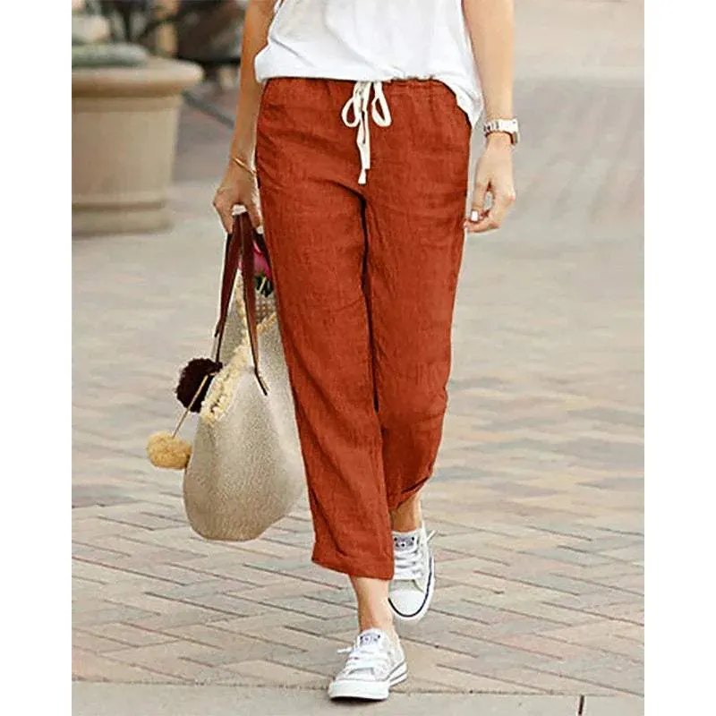 Casual Ladies Linen Pants