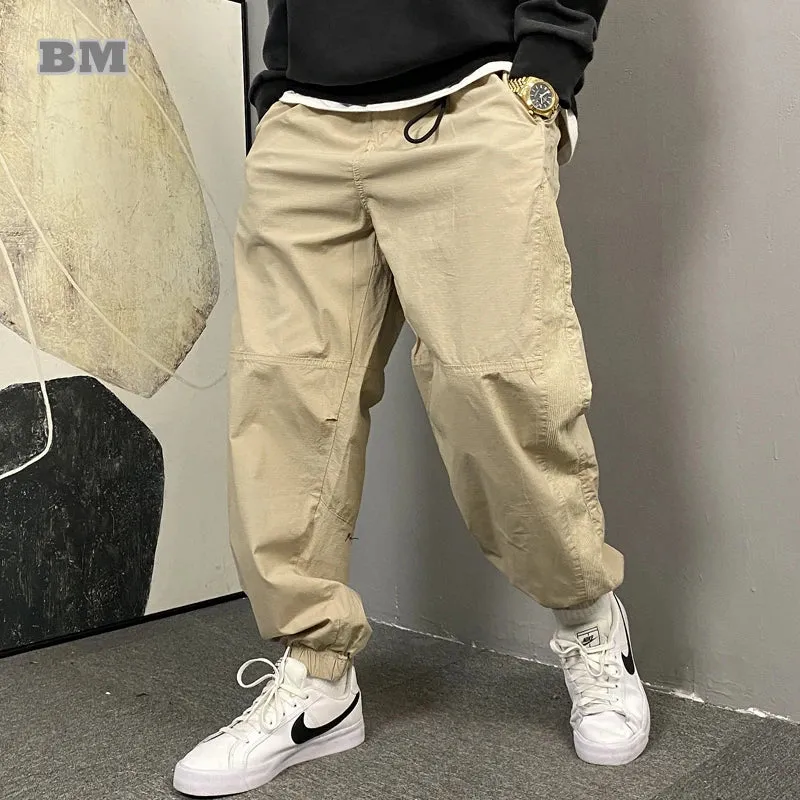 Casual Thin Cargo Pants with Japanese Streetwear Style