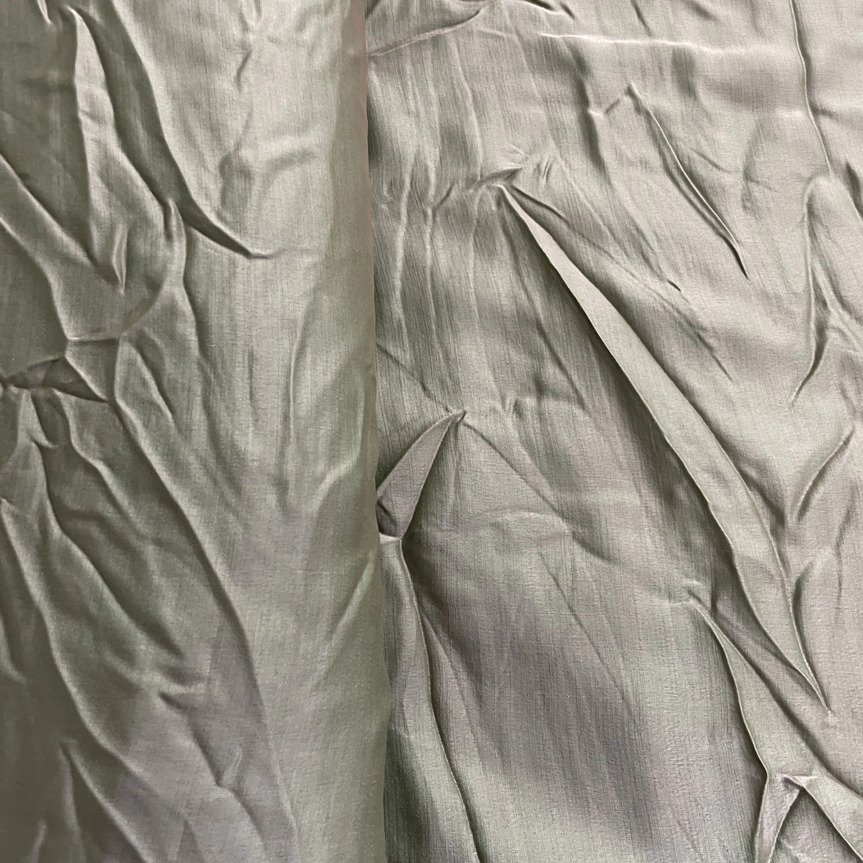 Classic Grey Green Solid Bemberg Silk