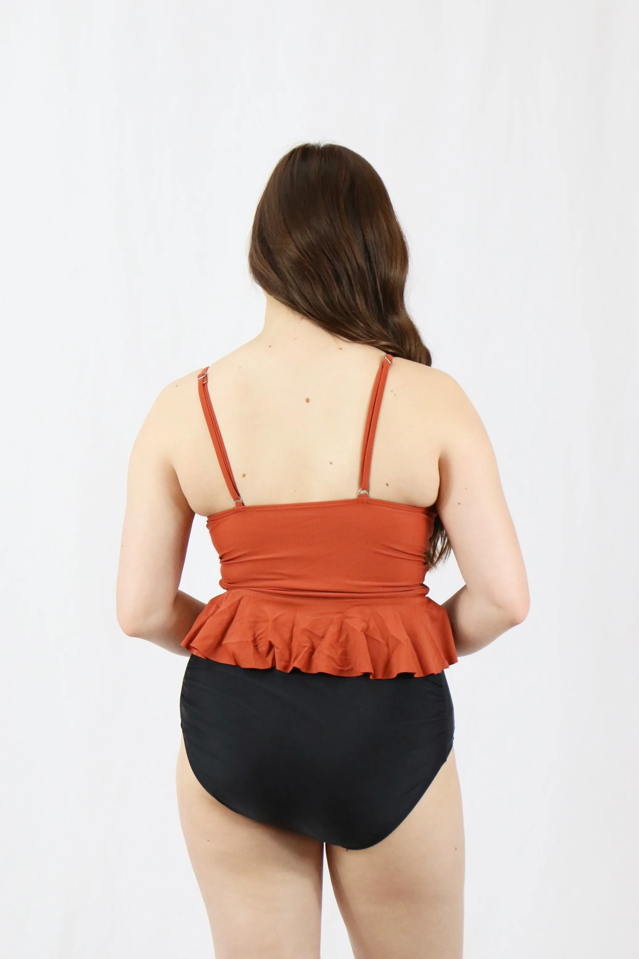 Coastline Tankini Top - Rust