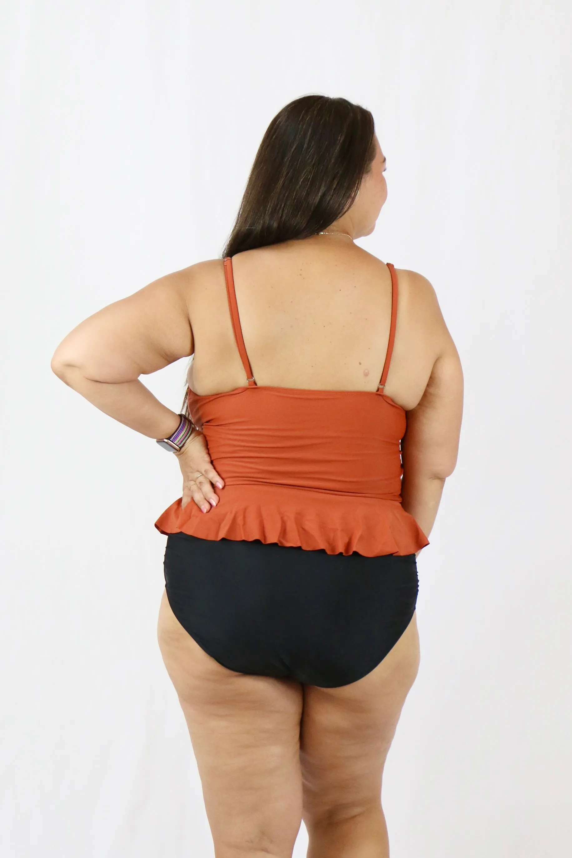 Coastline Tankini Top - Rust