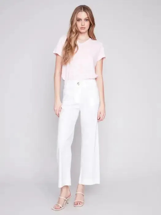 Cropped Straight Leg Pant