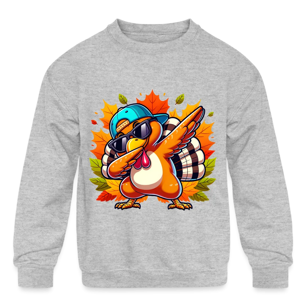 Dabbing Thanksgiving Turkey Kids' Sweatshirt