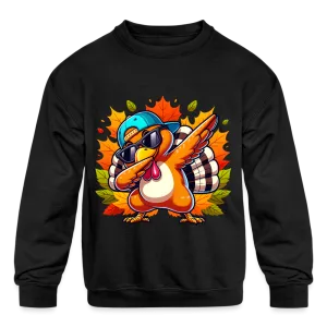 Dabbing Thanksgiving Turkey Kids' Sweatshirt