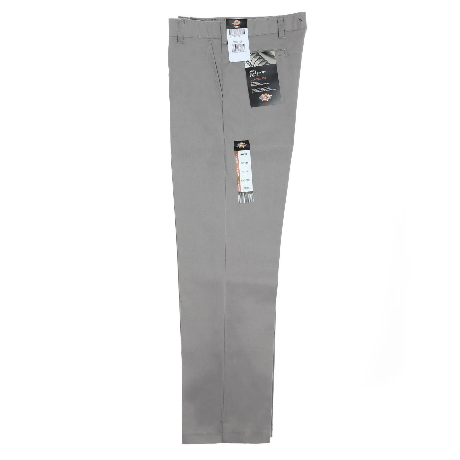 Dickies Boys' Flat Front Pant (8-20) - Silver