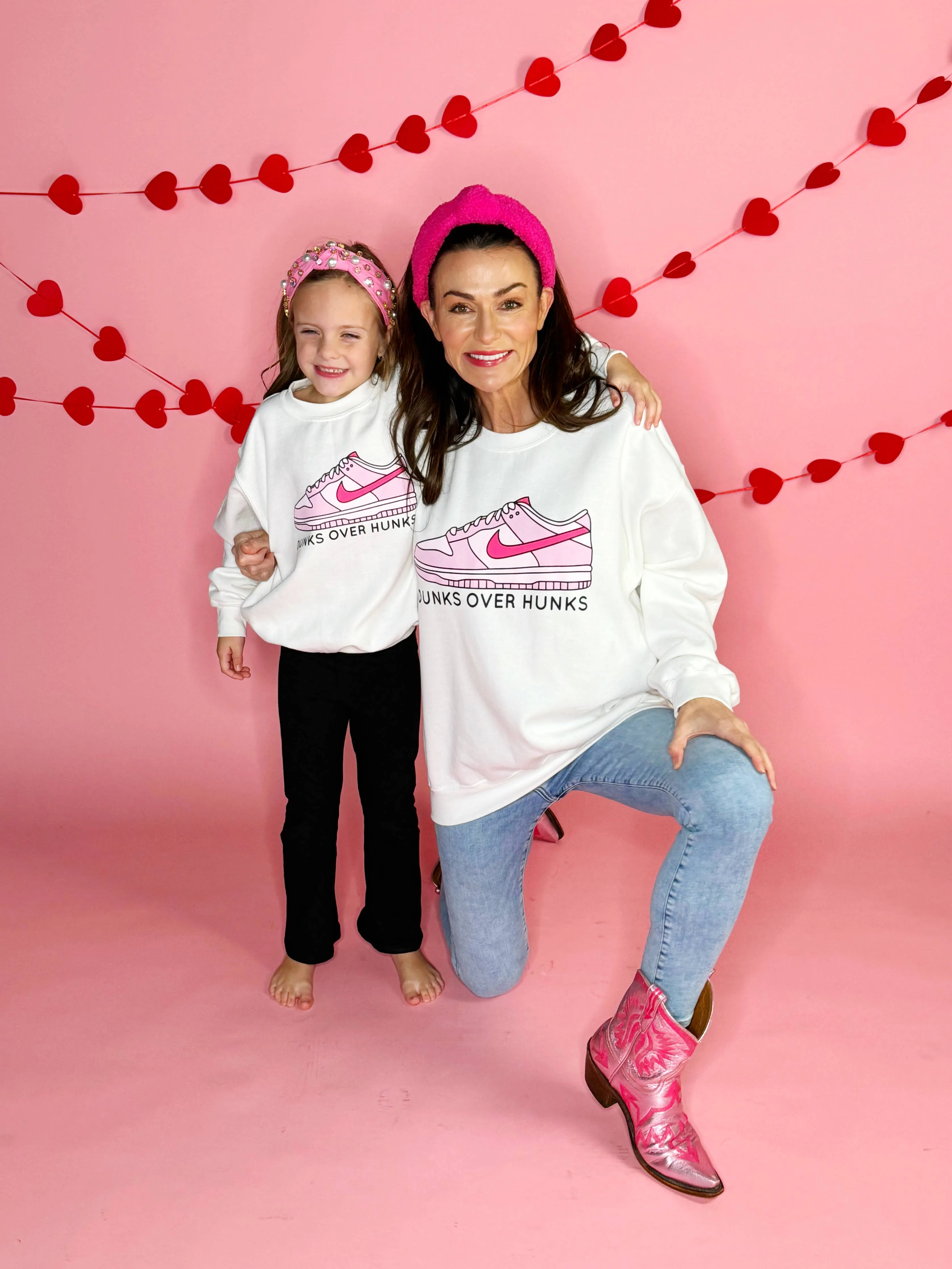 Dunks Over Hunks Valentine's Day Sweatshirt Youth & Adult