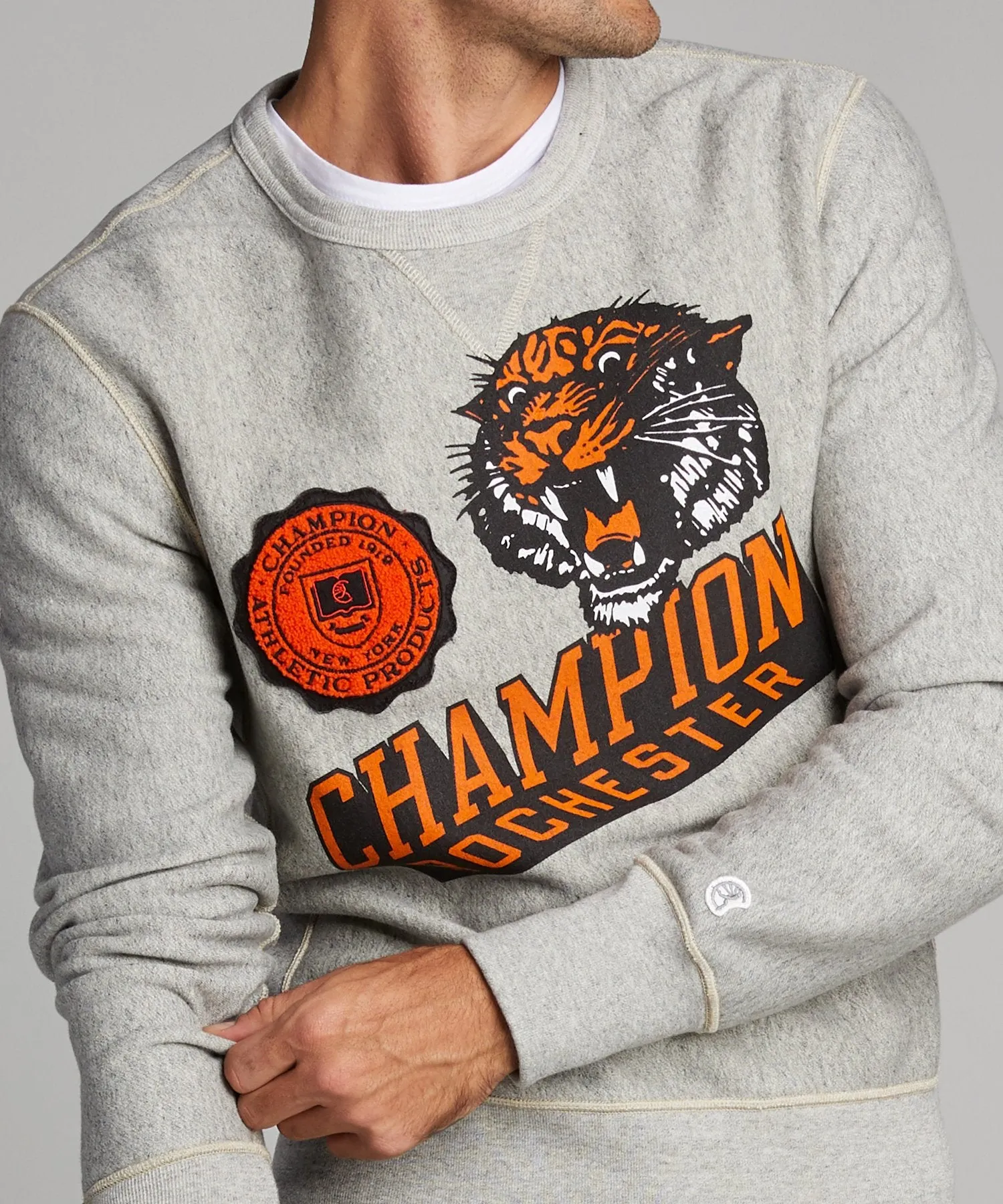 Fleece Rochester Tiger Graphic Sweatshirt