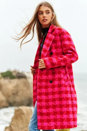 Hassie Knit Tweed Double Button Coat Jacket