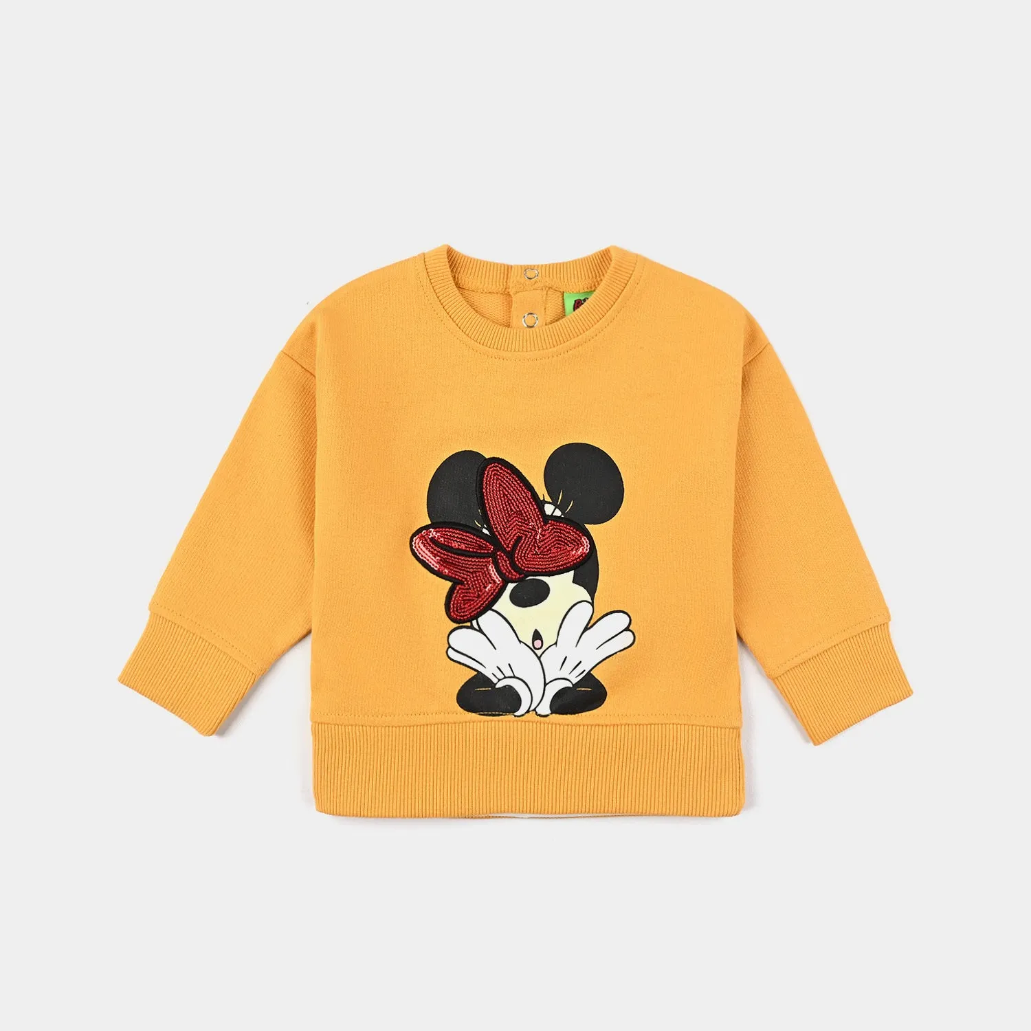 Infant Girls Cotton Terry Sweatshirt Character-Gold