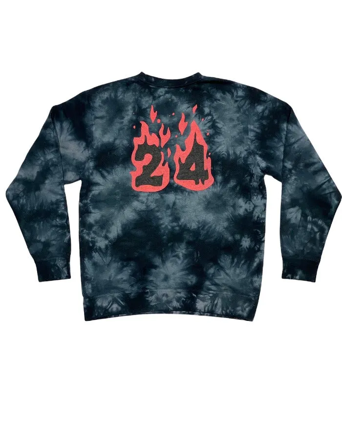 Ink Detroit Bad Boy Tie Dye Crewneck Sweatshirt - Black