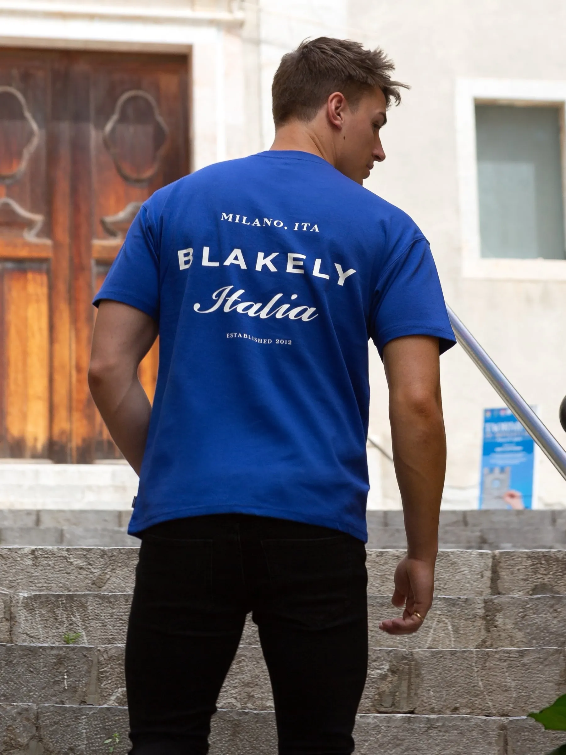 Italia Relaxed T-Shirt - Cobalt Blue