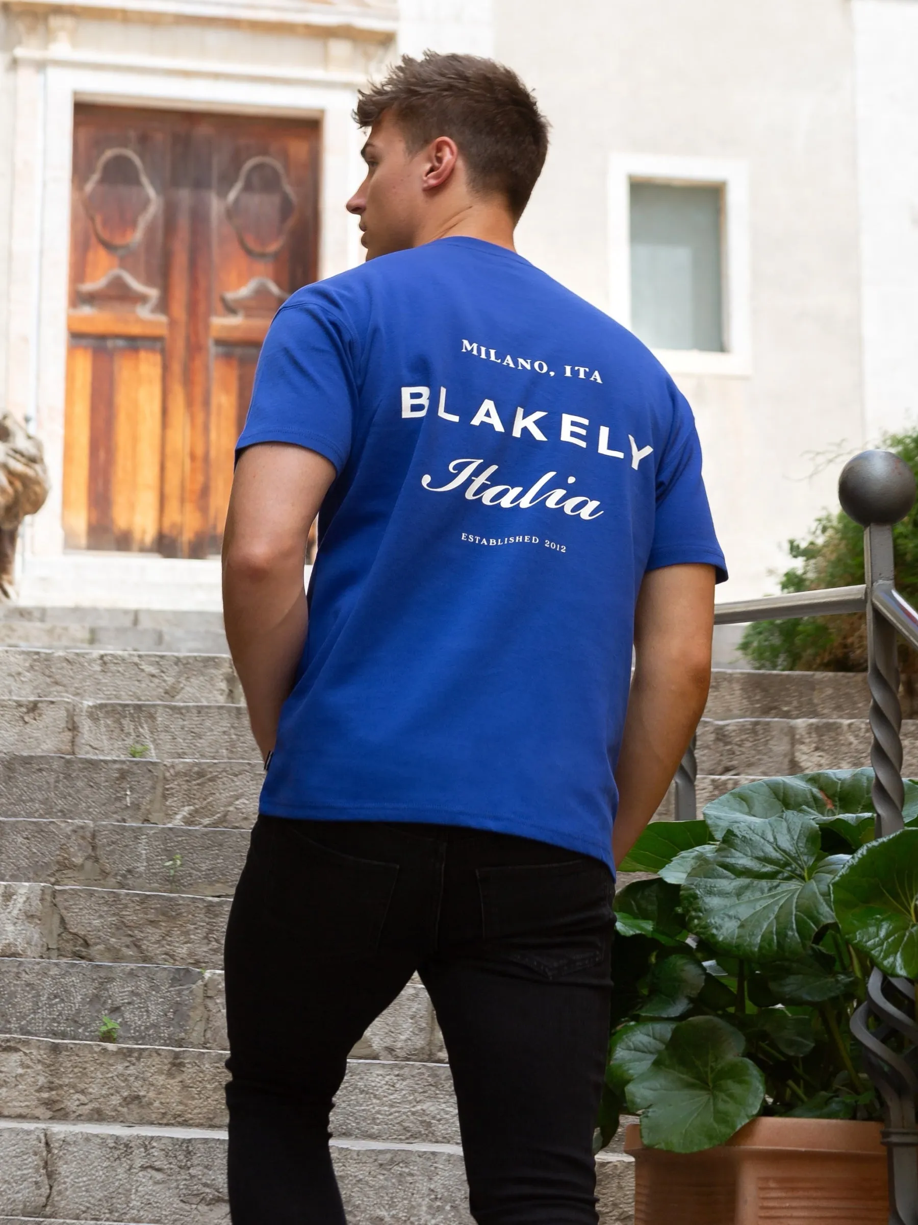 Italia Relaxed T-Shirt - Cobalt Blue