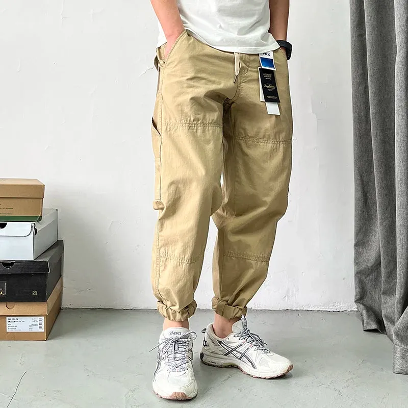 Japanese Streetwear Cargo Pants Men Clothing Casual Joggers Vintage Straight Trousers