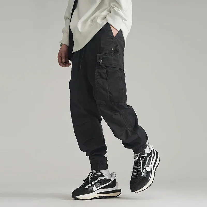 Japanese Streetwear Cargo Pants Men Clothing Multi-pocket Loose Casual Joggers