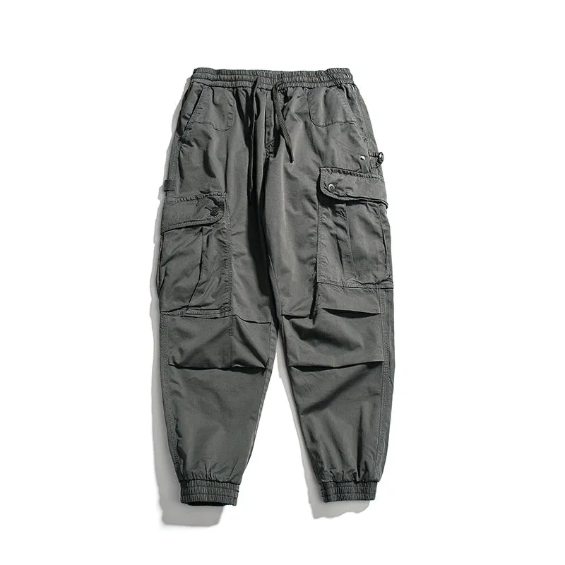 Japanese Streetwear Cargo Pants Men Clothing Multi-pocket Loose Casual Joggers