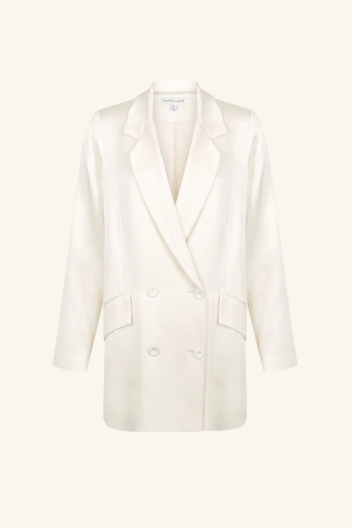 LA LUNE DOUBLE BREASTED BLAZER - CREAM