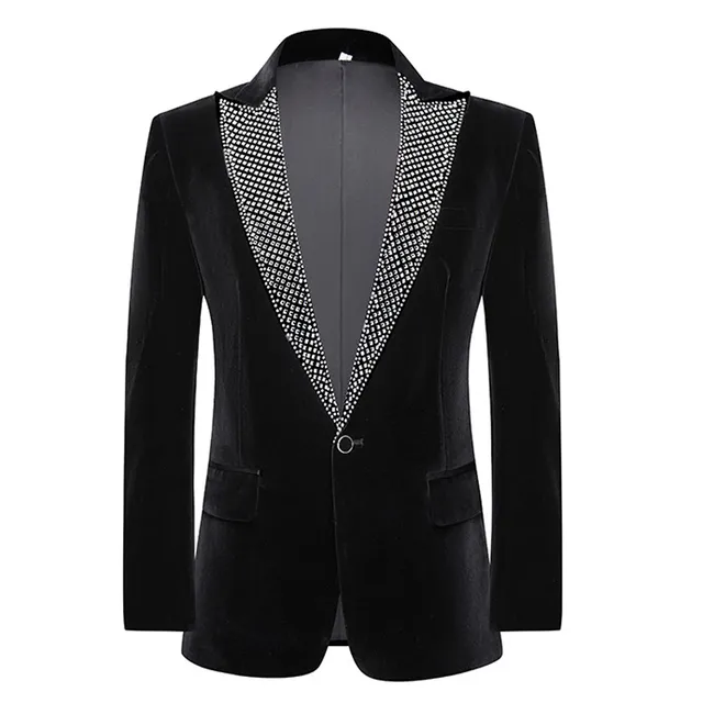 Luxury Floral Embroidery Men Blazer