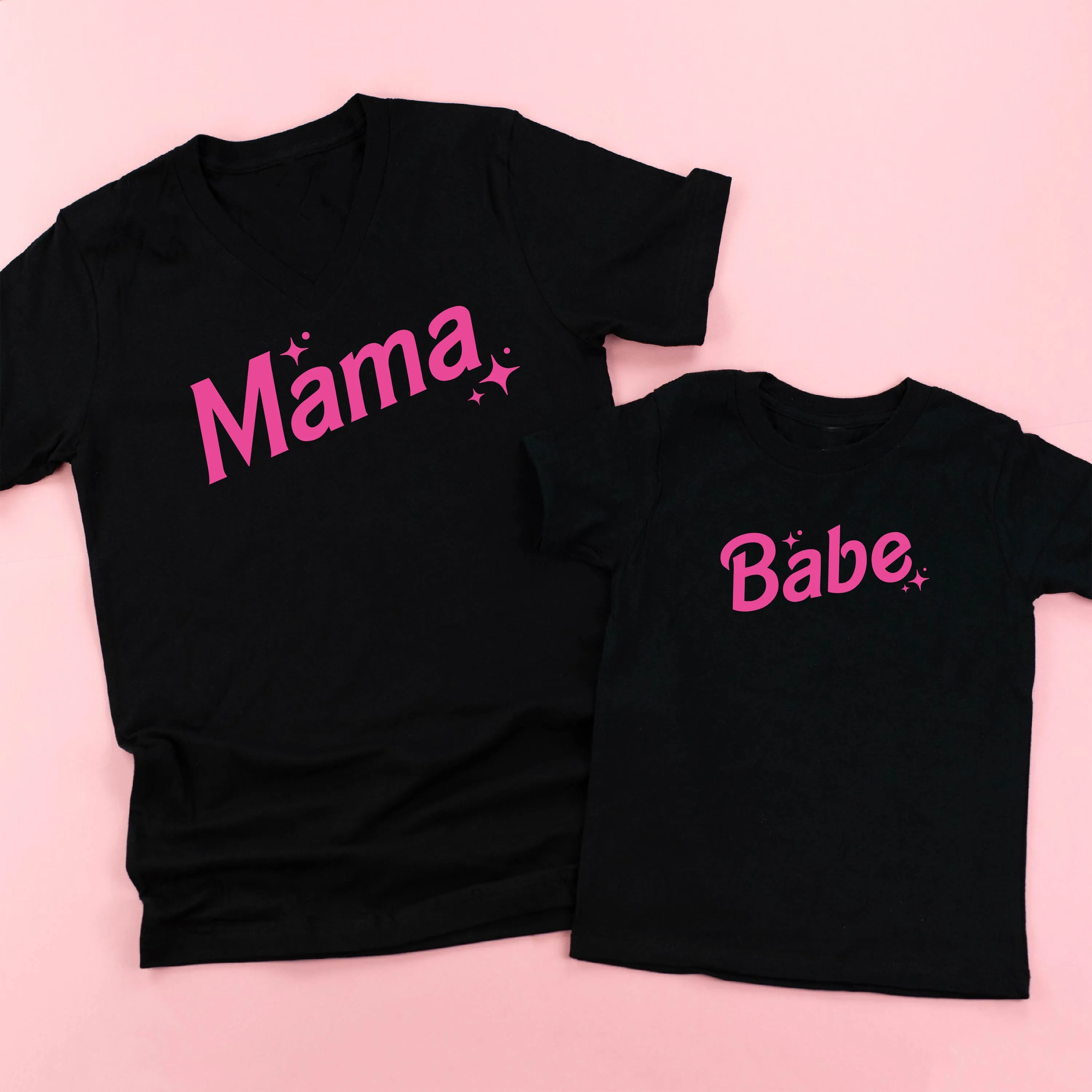 Mama   Babe (Barbie Party) - Set of 2 Tees