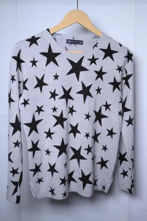 M&S Grey Sweatshirt with Stars - Medium