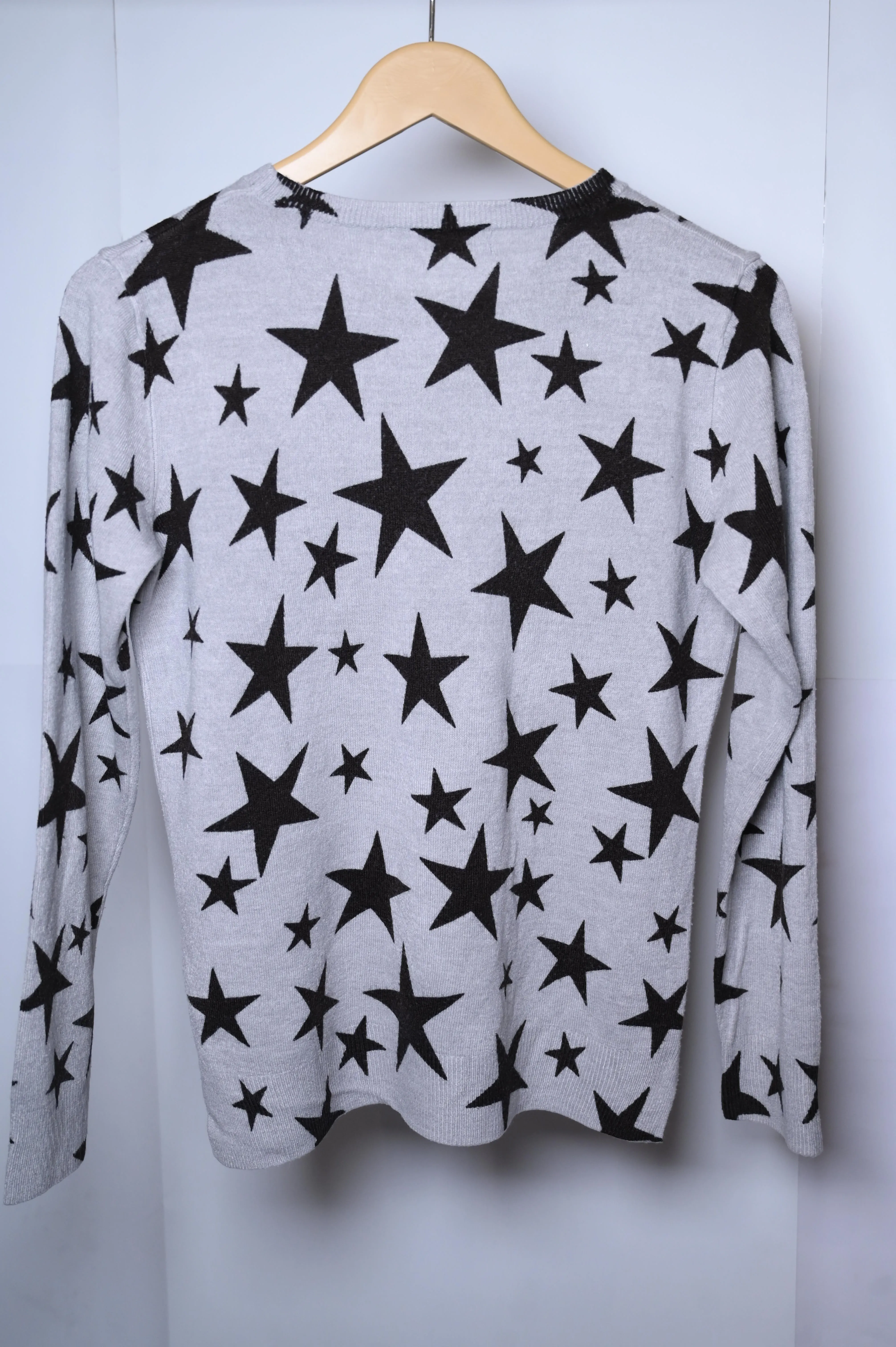 M&S Grey Sweatshirt with Stars - Medium