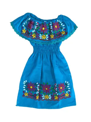 Mexican Girl Margarita Dress Teal