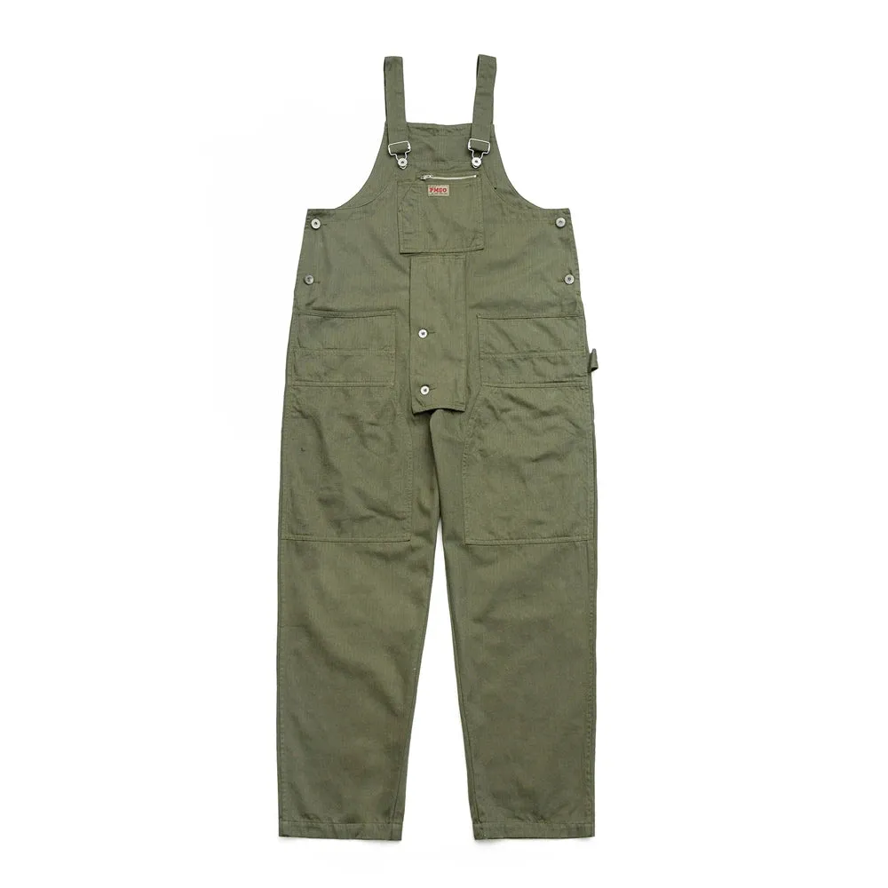 Multi Pocket Bib Overalls Safari Style Cargo Pants Baggy Work Trousers