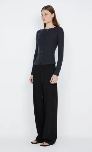 NAIDA STRAIGHT LEG PANT - BLACK