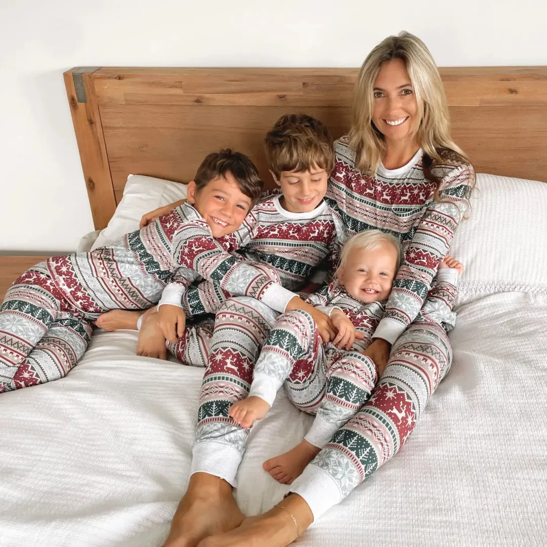 New Christmas Family Pajama Set for Parent-Child Matching Home Clothing