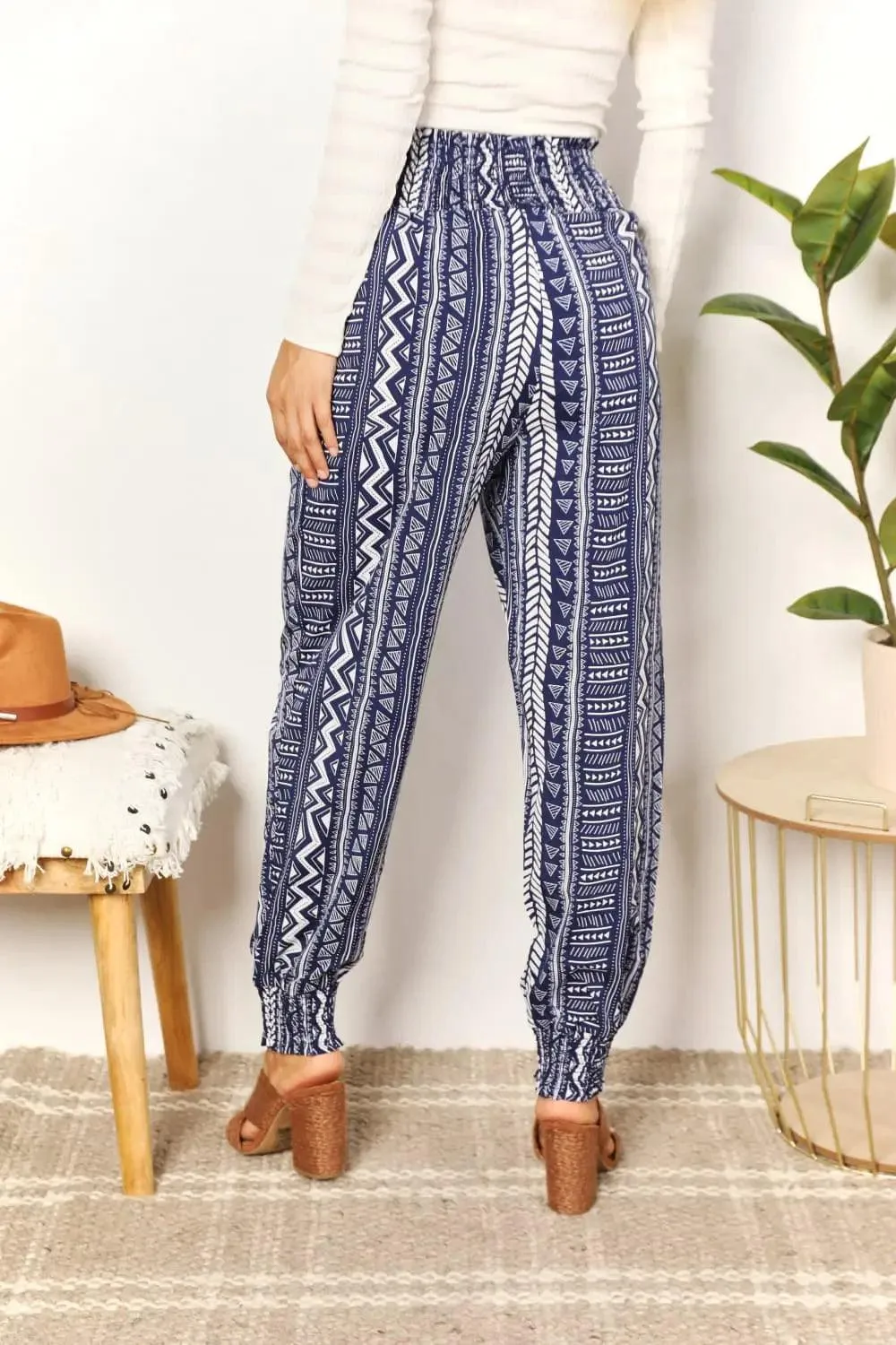 Perfee Geometric Print Tassel High-Rise Pants  Trendy Comfortable Stylish Fit