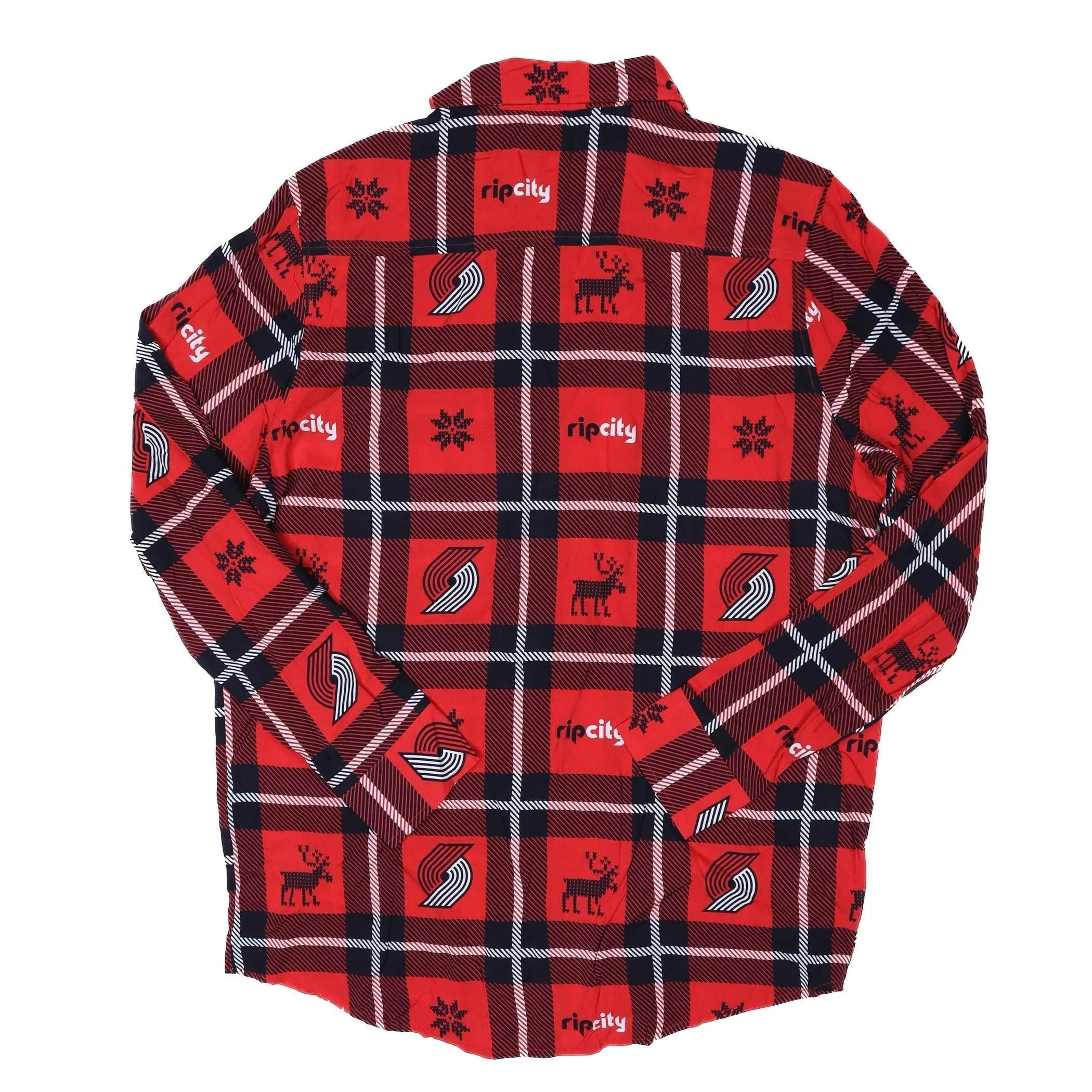 Portland Trail Blazers Ugly Flannel Button Up Shirt