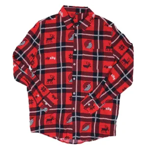 Portland Trail Blazers Ugly Flannel Button Up Shirt