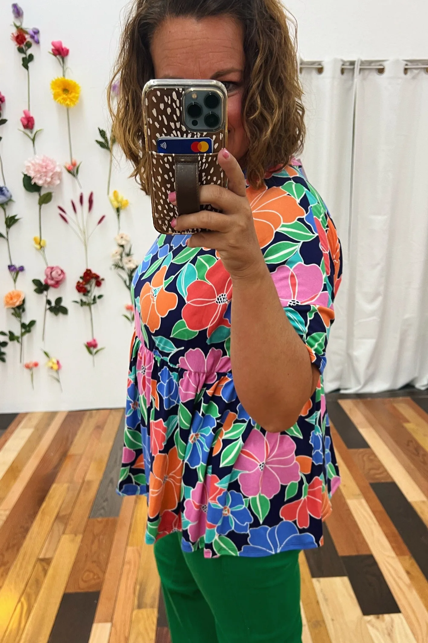 Rosemary Peplum Oversized Floral Top