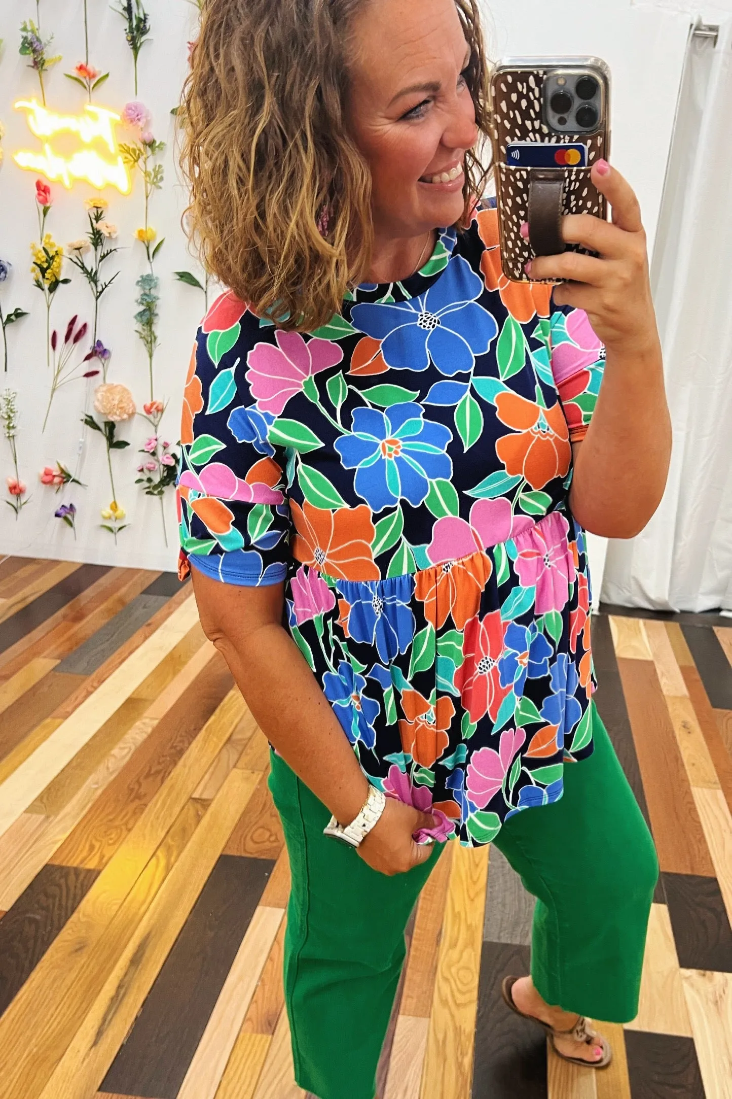 Rosemary Peplum Oversized Floral Top