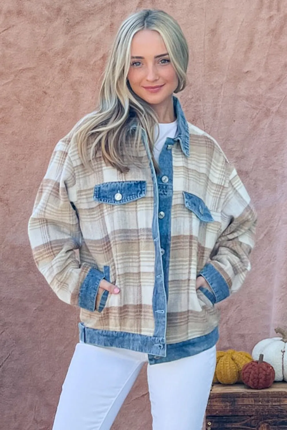 Rosie Brushed Plaid Jacket