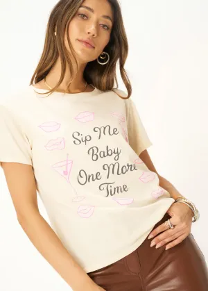 Sip Me Baby Tee | Oat Milk