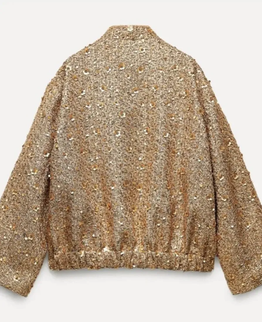 Women's Elegant Sequined Blazer with Pockets | Ideal for All Seasons