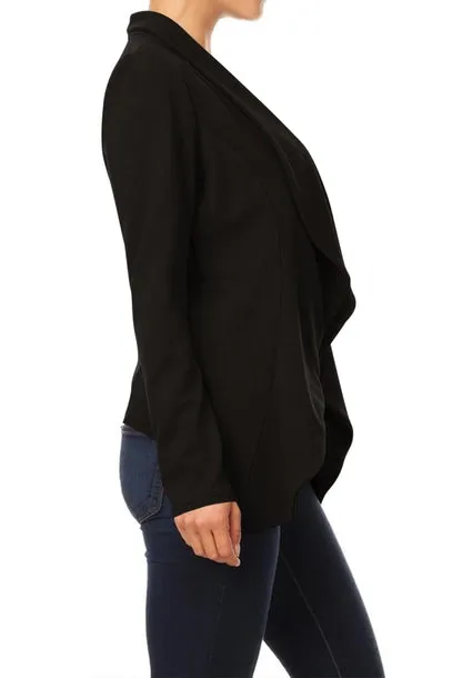 Women's Solid Casual Career Blazer Jacket