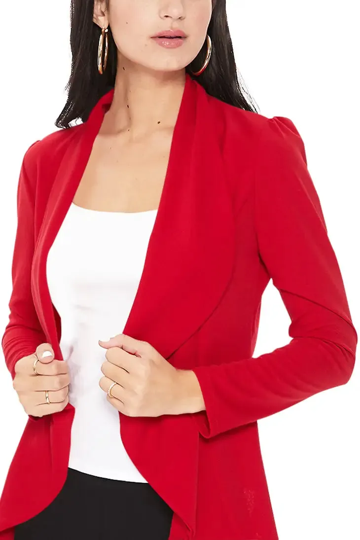 Women's Solid Casual Career Blazer Jacket