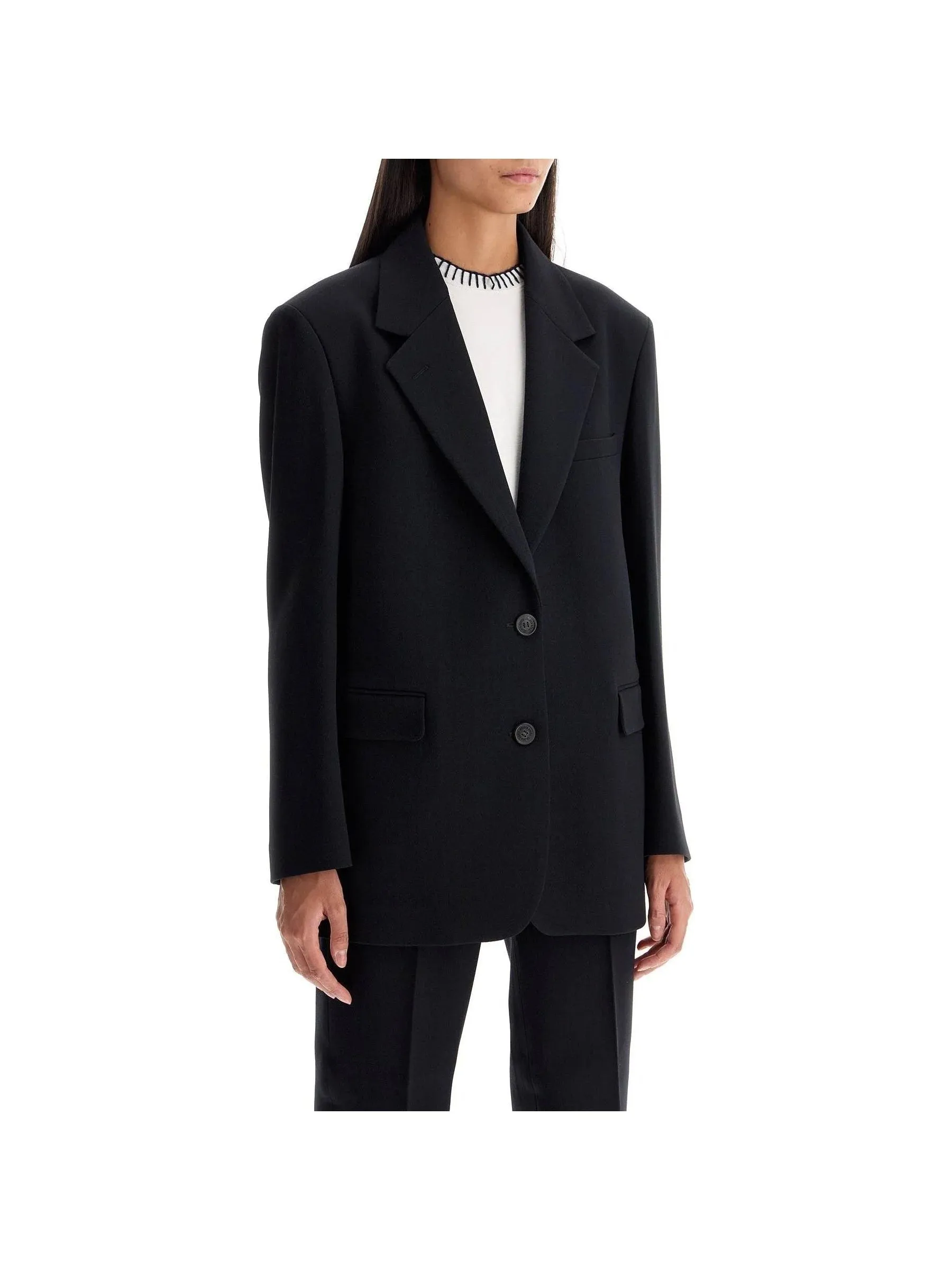 Wool Blazer - Single-Breasted - Tailored Elegance